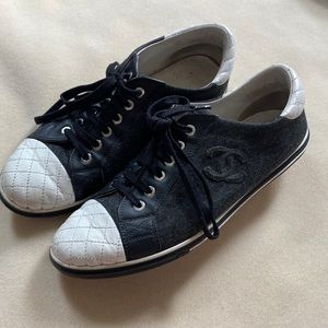 Chanel quilted logo sneakers